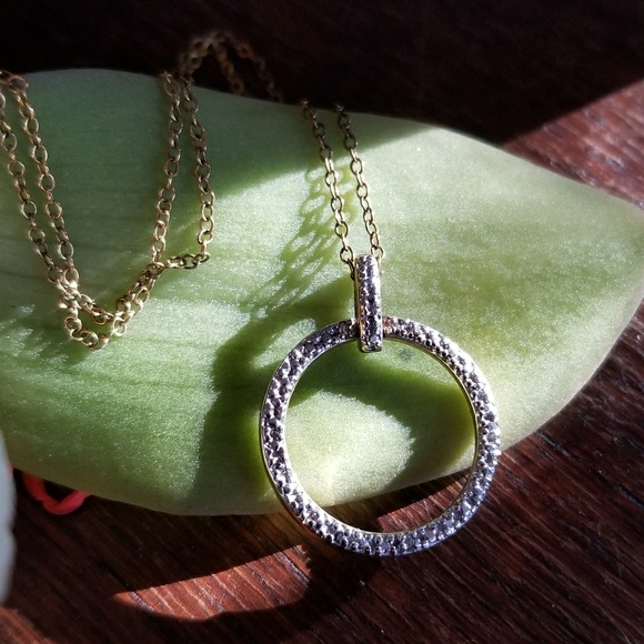 Circle necklace Vermeil Sterling Silver 925 dainty - Picture 2 of 6